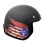 VCAN V85C 3/4 open motorhelm DOT goedgekeurd (matzwarte vlag medium) 2