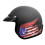 VCAN V85C 3/4 open motorhelm DOT goedgekeurd (matzwarte vlag medium) 1