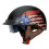 VCAN Cruiser Half Face Motorcycle Helmet with Drop-Down Sun Visor Removable Peak and Quick Release Buckle 1