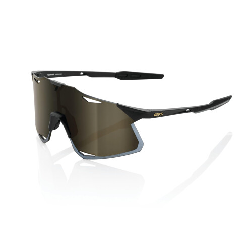 100 % HYPERCRAFT Sport Performance Solbriller uden stel (mat sort - bl?dt guld spejllinse)