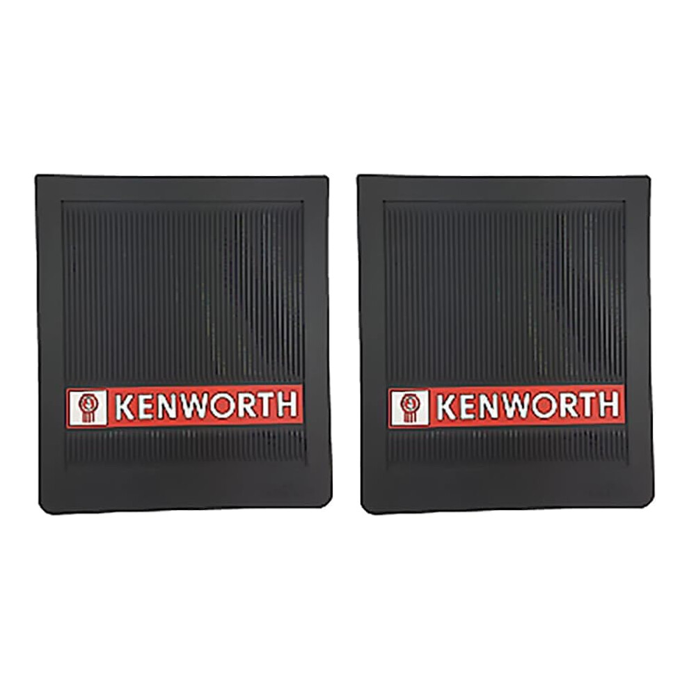 Kenworth Trucks Mf-0003K 16"""" X 14"""" Oem Ribbed Front Fender 1/4"""" Thick Mud Flaps-Set Of 2 Black 652012941323