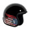 VCAN V85C 3/4 Open Face motorcykelhjelm DOT godkendt (glans sort flag Small) 2