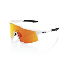 100 % SPEEDCRAFT Sport Performance Radsport-Sonnenbrille (Soft Tact Off White HiPER Red Multilayer Mirror Lens)