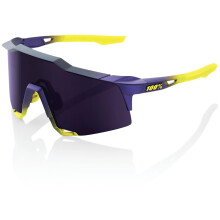 100% SPEEDCRAFT sportprestatie fietszonnebril (mat metallic digitale helderheid - donkerpaarse lens)