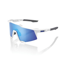 100 % SPEEDCRAFT Sport Performance Radsport-Sonnenbrille (Mattweiß – HiPER Blue Multilayer Mirror Lens)