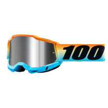 100% Accuri 2 Occhiali Motocross & Mountain Biking Adulti (Sunset - Lente Silver Flash Specchio)