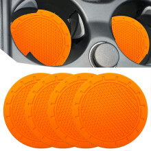 Auto Bekerhouder Coaster 4 Pack 2,75 Inch Diameter PVC Antislip Universele Insert Coaster Duurzaam Geschikt voor de meeste auto-interieur Auto-access
