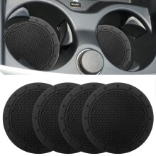 Auto Bekerhouder Coaster 4 Pack 2,75 Inch Diameter PVC Antislip Universele Insert Coaster Duurzaam Geschikt voor de meeste auto-interieur Auto-access