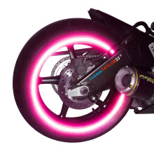customTAYLOR33 Special Edition Hot Pink, nagy intenzits fnyvisszavero, jogvdett biztonsgi felniszalagok (10"""" (gumimret ll E-robogkhoz stb.)