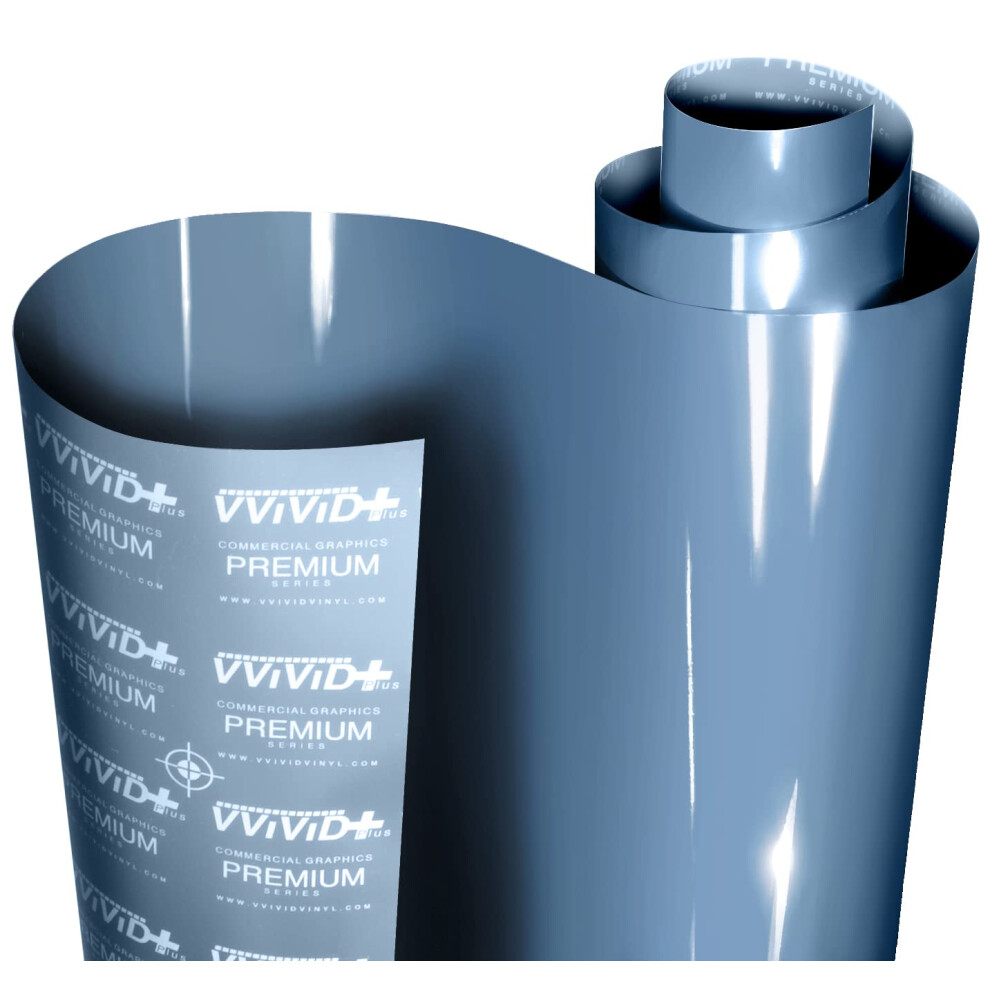Vvivid+ Ultra Gloss China 1Ft X 5Ft Vinyl Car Wrap Premium Paint Replacement Film Roll With Nano Air Release Technology Stretchable Protective Blue 628856044551