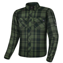 Camicia da moto da uomo SHIMA RENEGADE MEN 2 - Giacca in flanella da motociclista scozzese corazzata con FiberQL - Strato in aramide e raffreddam