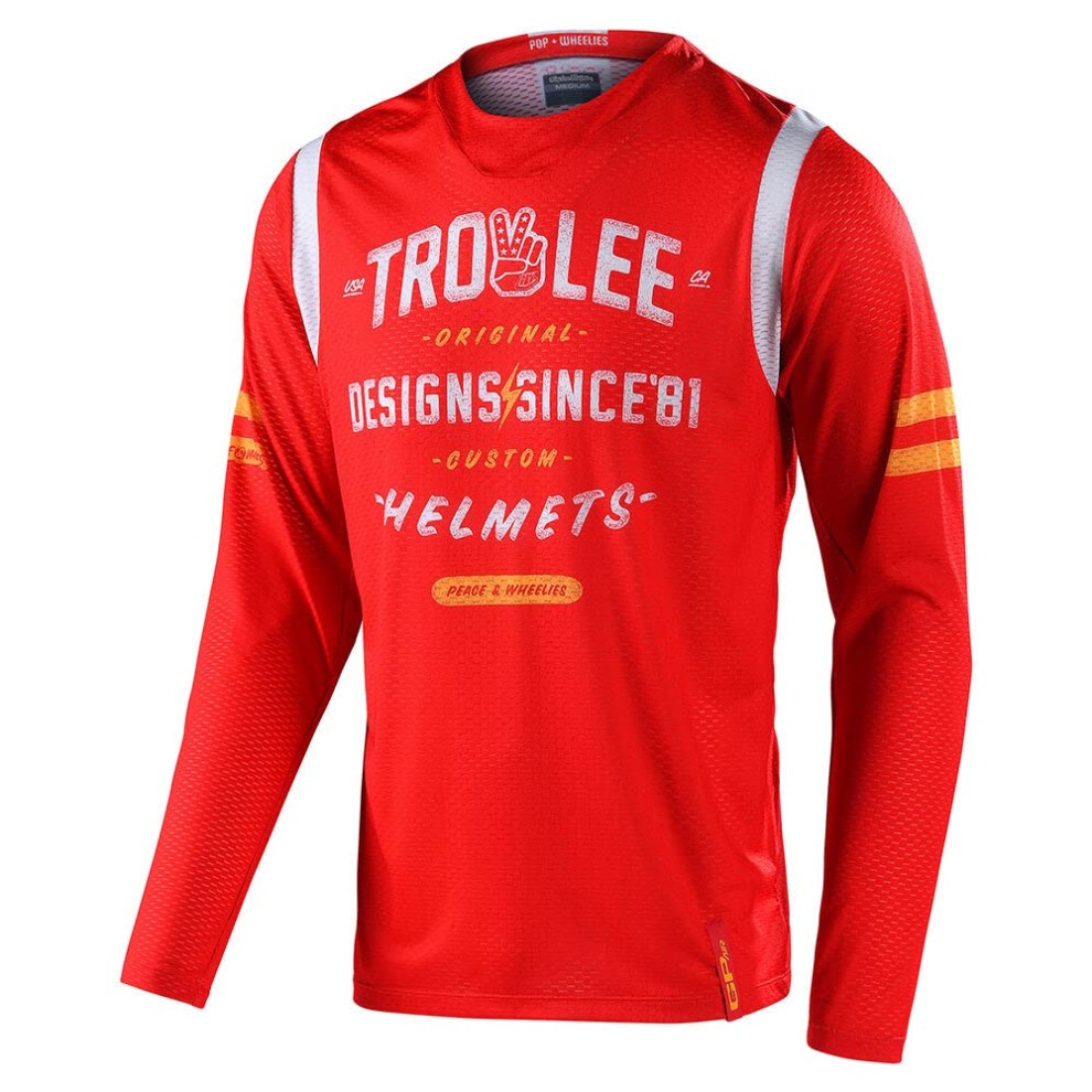 Troy Lee Designs GP Air Roll Out Jersey - Motocross Dirt Bike ATV Enduro Dual Sport Racing Off Road Ventilated Warm Weather Long Sleeve Riding Gear --image-OPC-PJYB68Z-NEW