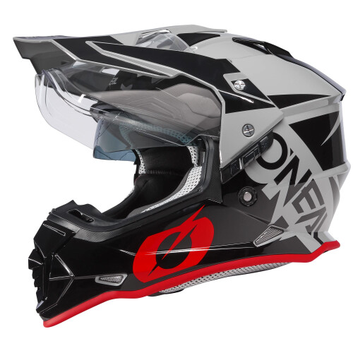 O'Neal Sierra Helm Grau/Schwarz/Rot MD 2