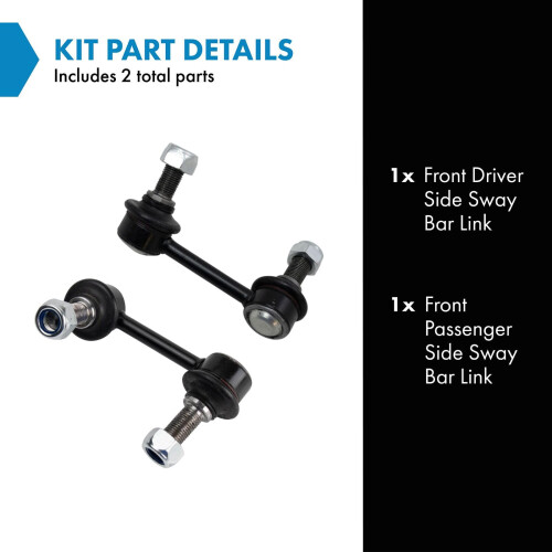 TRQ Front Sway Bar Stabilizer Link Set Compatible with 2004-2006 Kia Sorento 1