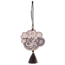 Karma Shaped Air Fresheners Essential Oil Diffuser for Cars Home & Office - Colorful Decorative Hanging Air Freshener with Tassel Coffee