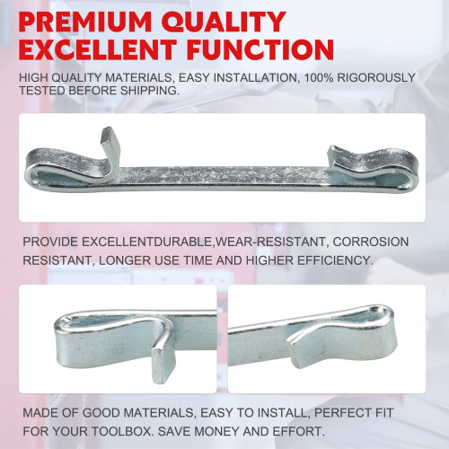 12 Pcs Early 2'' Double Loop Style Tool Box Drawer Slide Retaining Keeper Clips 2