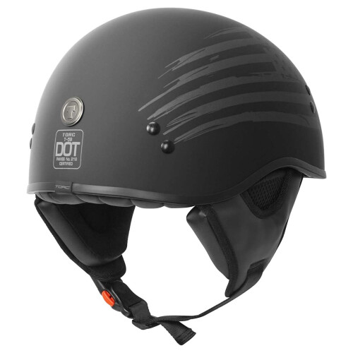 TORC T-59 Half Flag Helm (Mattschwarz  Medium) 1