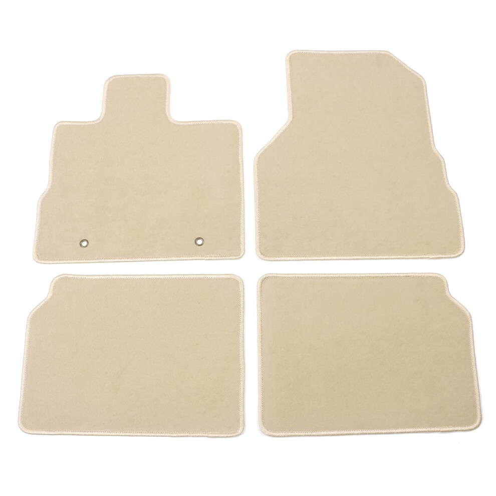 Ikon Motorsports Floor Mats Compatible With 2010-2017 Chevrolet Equinox Factory Fitment Nylon Front & Rear Car Floor Mat Liner Carpets Replac Beige 840217354974