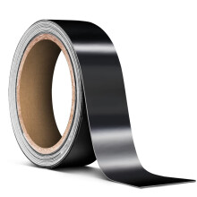 VViViD+ Zierband aus Satin-Vinyl mit Nadelstreifen (2,5 cm x 6,1 m, Schwarz)