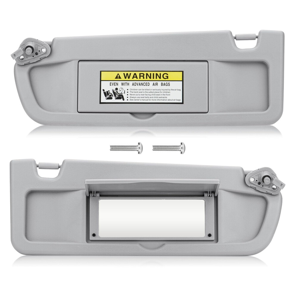 Left & Right Sun Visor For 20062011 Honda Civic Ex Lx Sedan Si Coupe Driver & Passenger Sides Sunvisor Replacement 83280Snaa01zc 83230Snaa0 Gray 786290504328