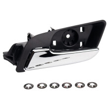 TRQ f?rerside indvendigt d?rh?ndtag sort hus med krom h?ndtag Kompatibel med 2010-2017 Chevrolet Equinox 2014-2019 Impala 2013-2015 Malibu 2016 M