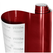 VViViD Epoxy Gloss Carbon Fiber Red Demon Vinyl Wrap Film Roll (1ft x 5ft) Interior Use Only