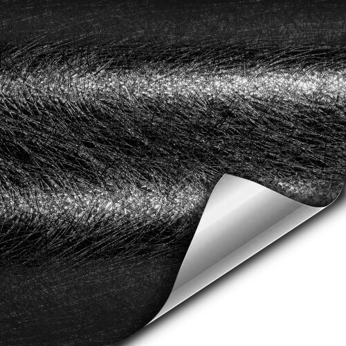 VViViD+ Beast Black Etched Vinyl Car Wrap Roll 1ft x 5ft 1