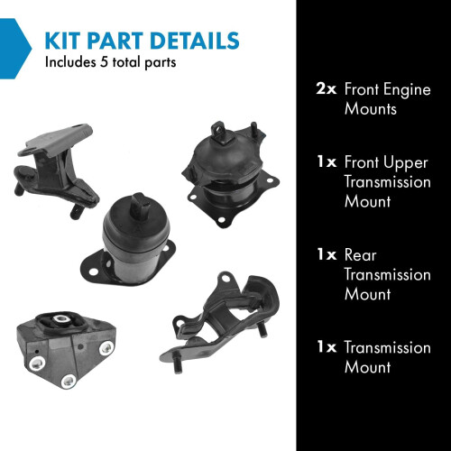 Kit de montagem de motor e transmisso TRQ compatvel com Honda Accord 2003-2007 1