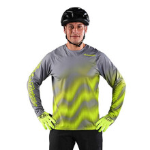 Troy Lee designer cykel MTB cykel mountainbike trje til mnd Skyline LS Chill (Waves Lt Grey MD)