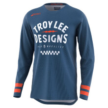 Troy Lee Designs Offroad Motocross Dirt Bike ATV Moto Powersports Racing Maglia da Uomo Scout GP (Ride On Slate/Blue XS)