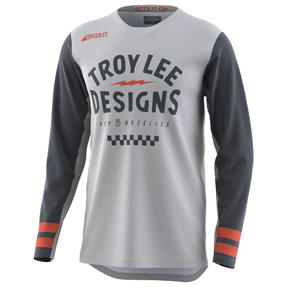 Troy Lee Designs Offroad Motocross Dirt Bike Atv Motorcycle Powersports Racing Jersey Shirt For Men Scout Gp (Ride On Charcoal/Vintage Xs) White 887202401275