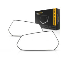 Pour Chevy Camaro 2010-2015 Miroir en verre ct conducteur et passager | Paire | Non chauff | Type de verre plat et convexe | avec plaque de su