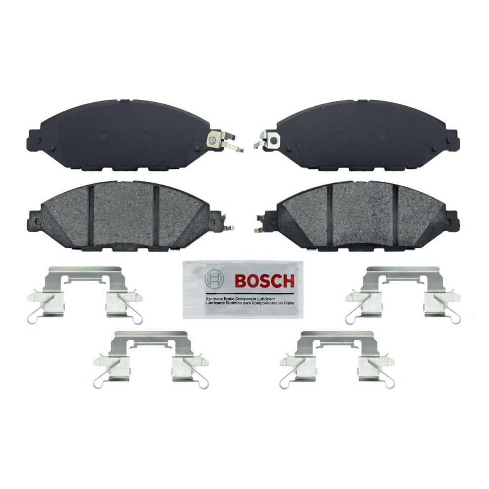 Bosch Be1649h Blue Ceramic Disc Brake Pad Set With Hardware - Compatible With Select Infiniti Jx35 Qx60; Nissan Murano Pathfinder; Front