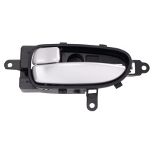 TRQ Indvendig d?rh?ndtag p? f?rersiden, sort hus med s?lvh?ndtag, kompatibel med 2007-2013 Nissan Altima 2009-2014 Maxima 2012-2020 NV1500 2013-2