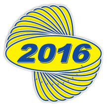 Versa Tag 2016 ovale modello anno concessionario auto vetrofania orgogliosamente Made in USA Gli adesivi per parabrezza modello ovale Versa anno