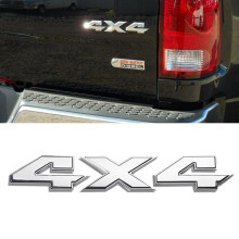 4x4 emblem m?rkat 8,8 tommer s?lvfarvet badge krom m?rkat m?rkat udskiftning lastbil m?rkater Biltilbeh?r Kompatibel med Dodge Ram 1500 2500 3500