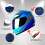 wow Capacete de Moto WOW Integral para Crianças Spider Azul 4