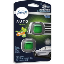 Febreze Zacisk na nawiew samochodowy Odswiezacz powietrza Eliminator nieprzyjemnych zapachw do 30 dni Swiezosc 2 klipsy (wzmocnienie)