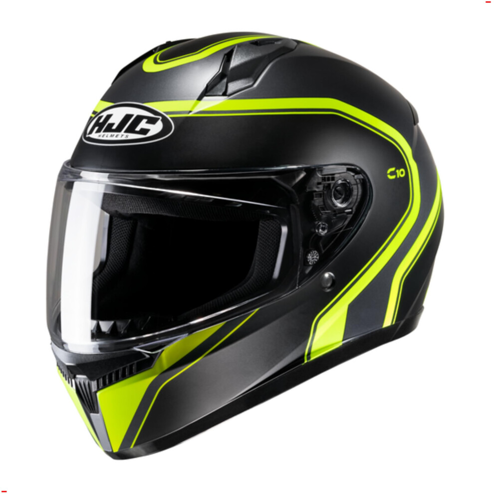 Hjc C10 Elie Full Face Motorcycle Helmet With Hj-34P Pin-Lock Shield Dot Approved (Mc3hsf Medium) 190501229694