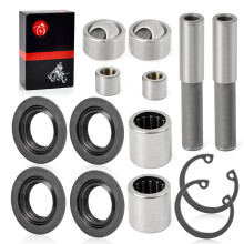 2 Set Front Upper A-Arm Bearing SEAL BALL JOINT SLEEVE Kit Compatible with Kawasaki 2005-2013 Brute Force 750 KVF750 Brute Force 650i KVF650 4x4i (NO
