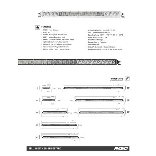 ABDECKUNG 10 ZOLL SR-SERIE AMBER PRO 2