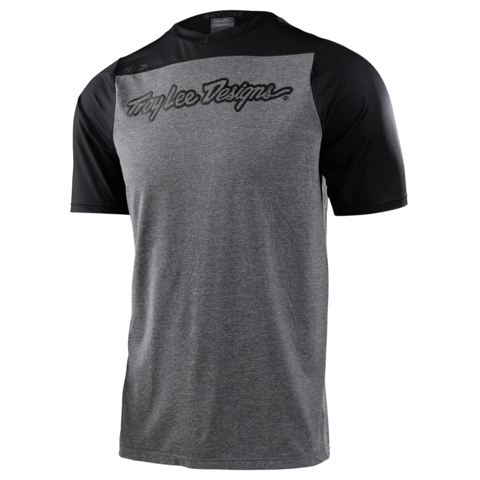 Troy Lee Designs Skyline Short-Sleeve Jersey - Men's Heather S Gray/Black 887202426285