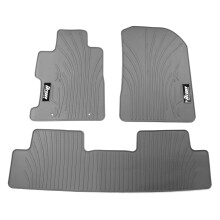IKON MOTORSPORTS Vloermatten Compatibel met 2006-2011 Honda Civic Coupe & Sedan Grijs/Grijs Latex Alle weersomstandigheden Gemakkelijk schoon te make