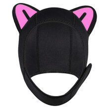Women's Surf Hats, Elastic Warm Diving Hats with Cat Ears, Durable Surfing and Snorkeling Headwear for Water Sports