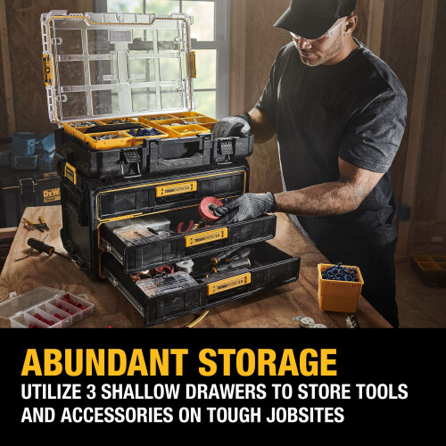 DeWalt DEWALT TOUGHSYSTEM 2.0 Tool Organizer and Storage 3 Drawer Unit (DWST08330) 2