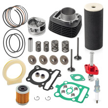 Kit di Ricostruzione Top End 83mm Cilindro Pistone Anello Valvole e Filtro per YAMAHA Warrior 350 Raptor 350