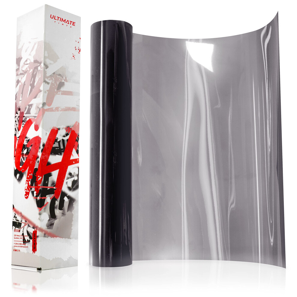 Vvivid Ultimate Tints Super Smoke Head Tail Tint Vinyl Wrap 12 Inch X 7Ft Light 628856072769