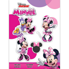 Decalcomanie Disney Junior Minnie Mouse - Set di 4 adesivi Minnie Mouse per bambini e adulti - Decalcomanie in vinile per veicoli portatili, bicc
