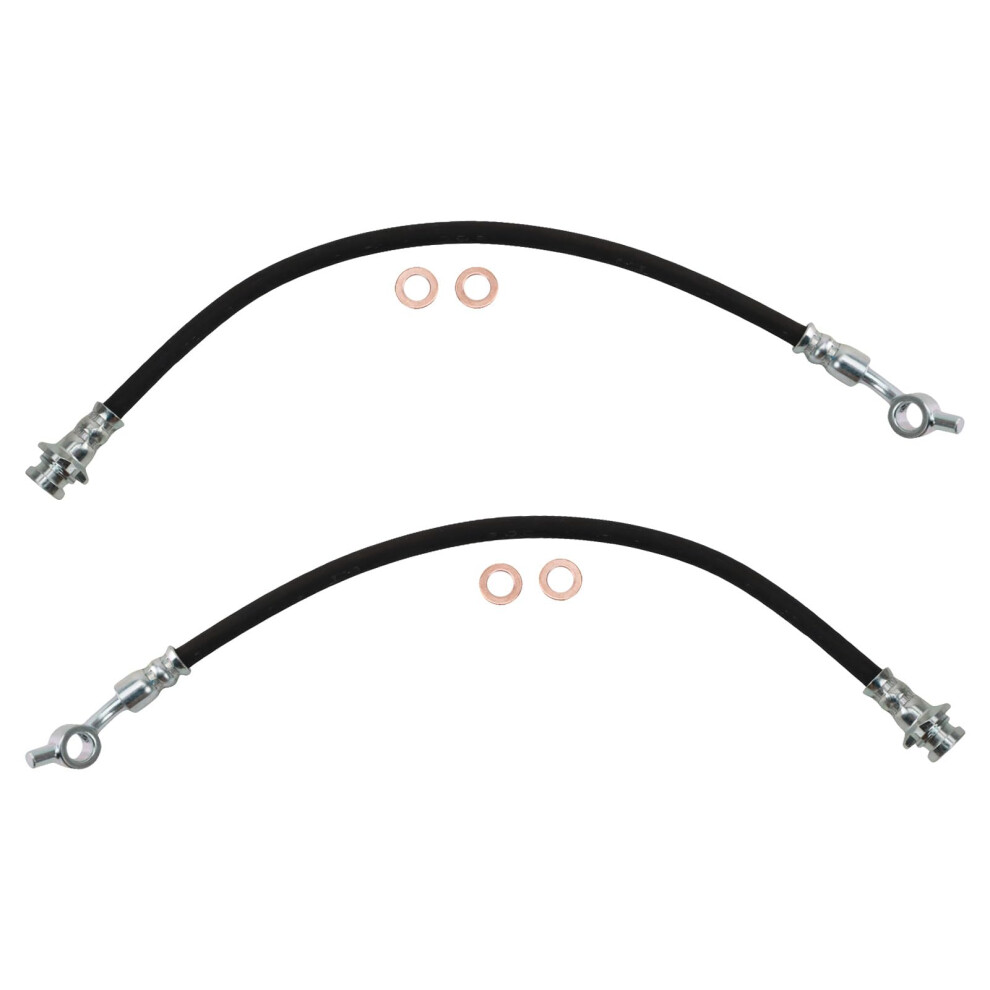Trq Front Brake Hose Set Compatible With 2005-2019 Nissan Frontier 2005-2012 Pathfinder 2005-2015 Xterra 2009-2012 Suzuki Equator 195591638012