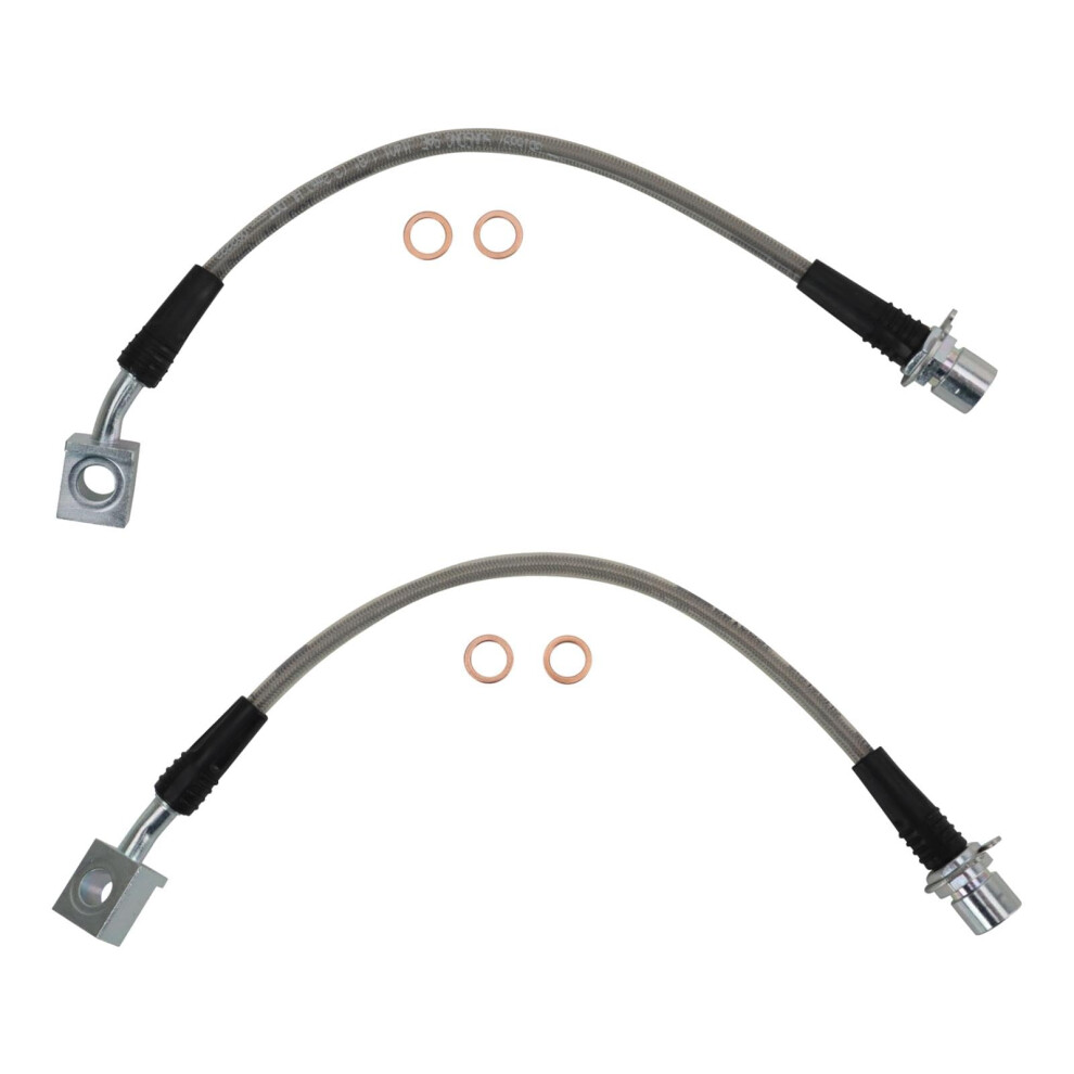Trq Rear Performance Brake Hose Set Compatible With 2007-2014 Cadillac Escalade 2007-2013 Escalade Esv Escalade Ext Chevrolet Avalanche Suburban 1500 195591633635